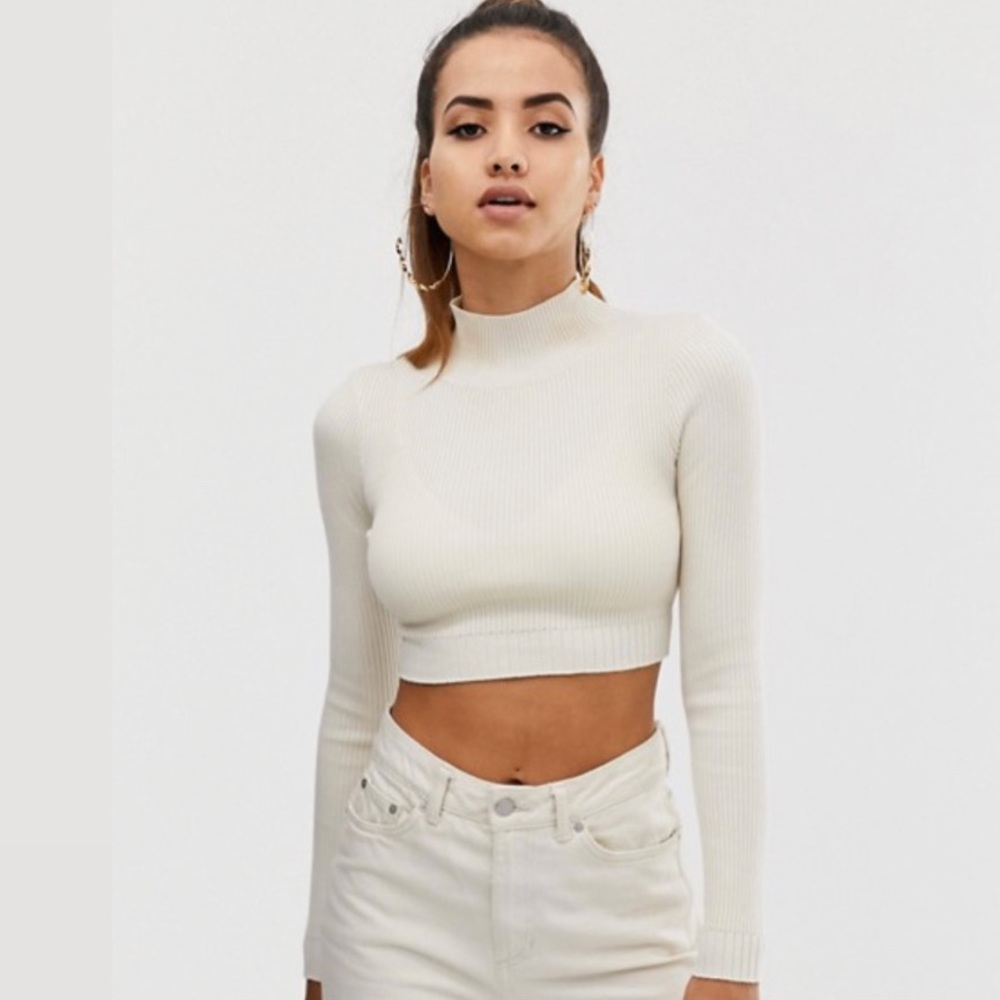 High neck crop top